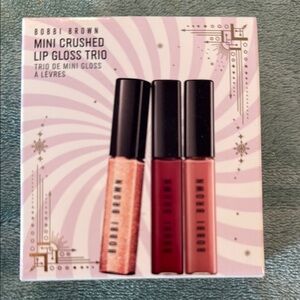 Bobbi Brown Mini Crushed Lip Gloss Trio - Sparkly nude, rose, rosy scarlet